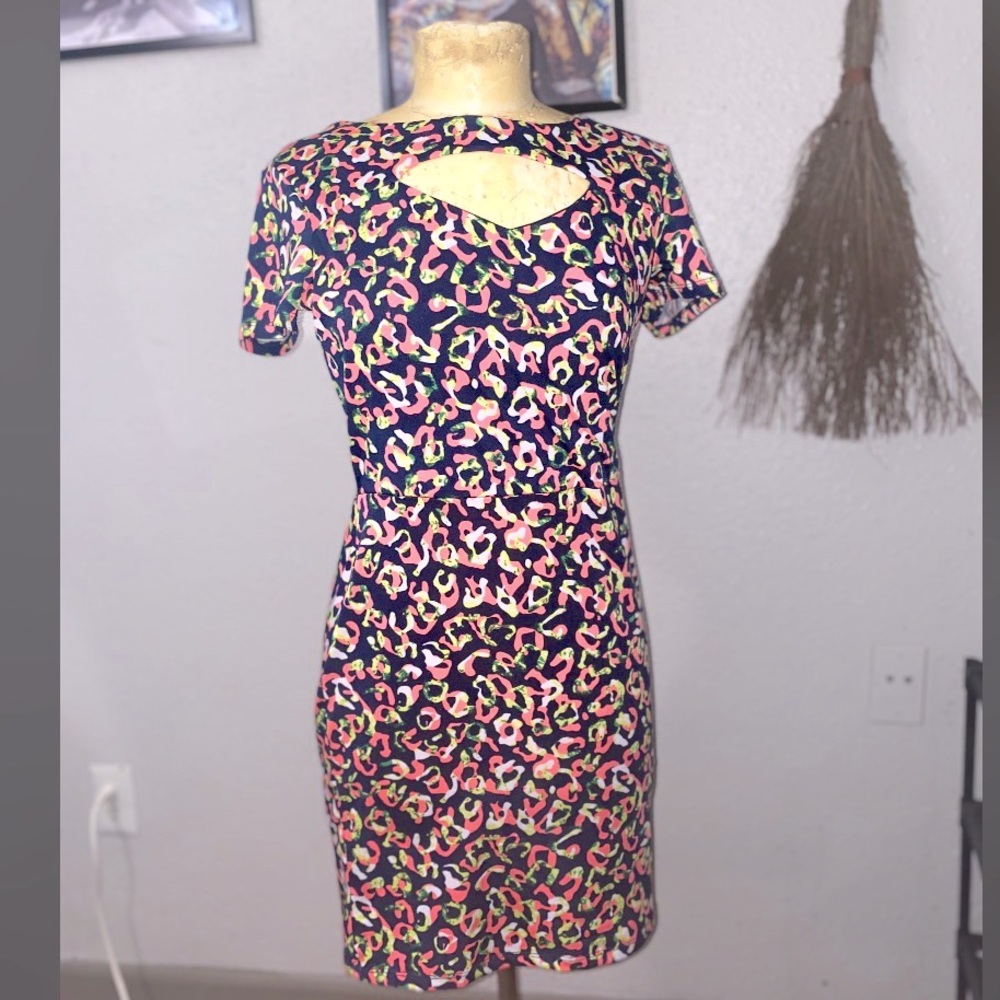 Charlotte Russe neon animal print mini dress